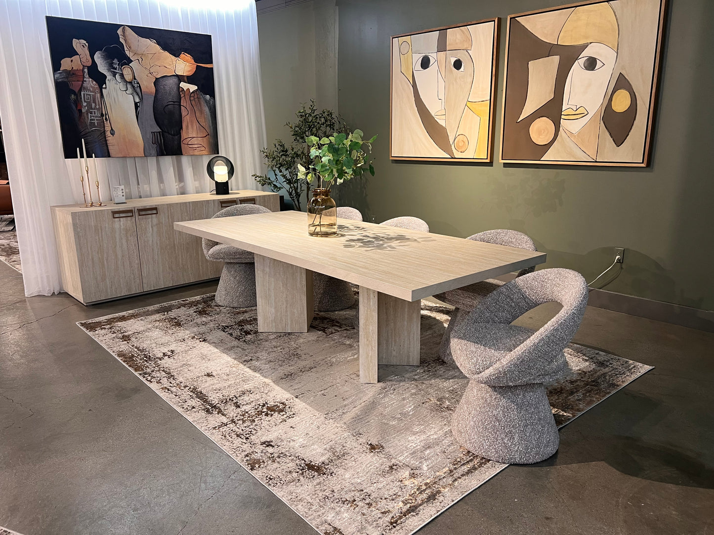 Cream & Gold Rug with Two-Tone Bronze and Copper Abstract Design - KAI 214