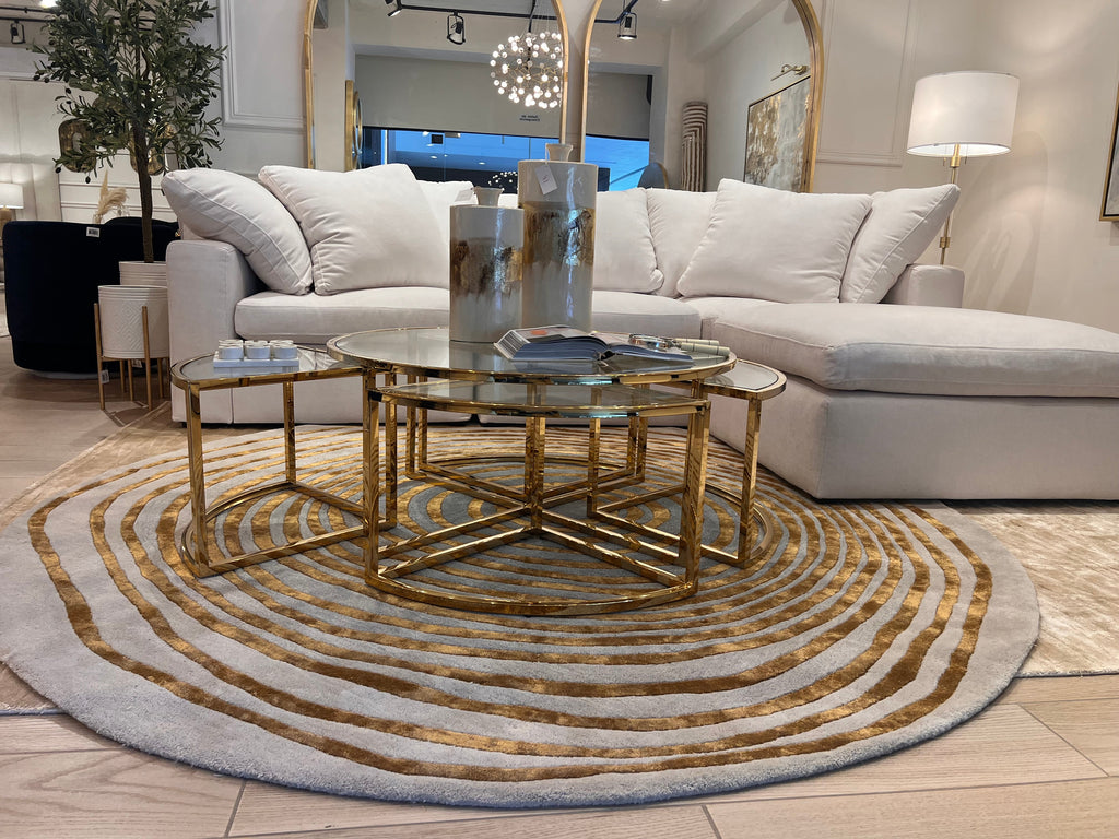 Beluga Tufted Design 50 Round Area Rug
