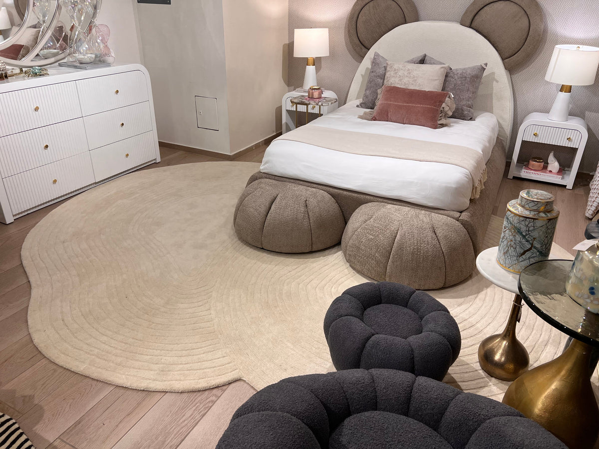 Ivory Hand-Tufted Wool Area Rug | Beluga Design 56