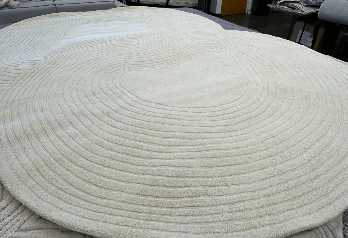 Ivory Hand-Tufted Wool Area Rug | Beluga Design 56