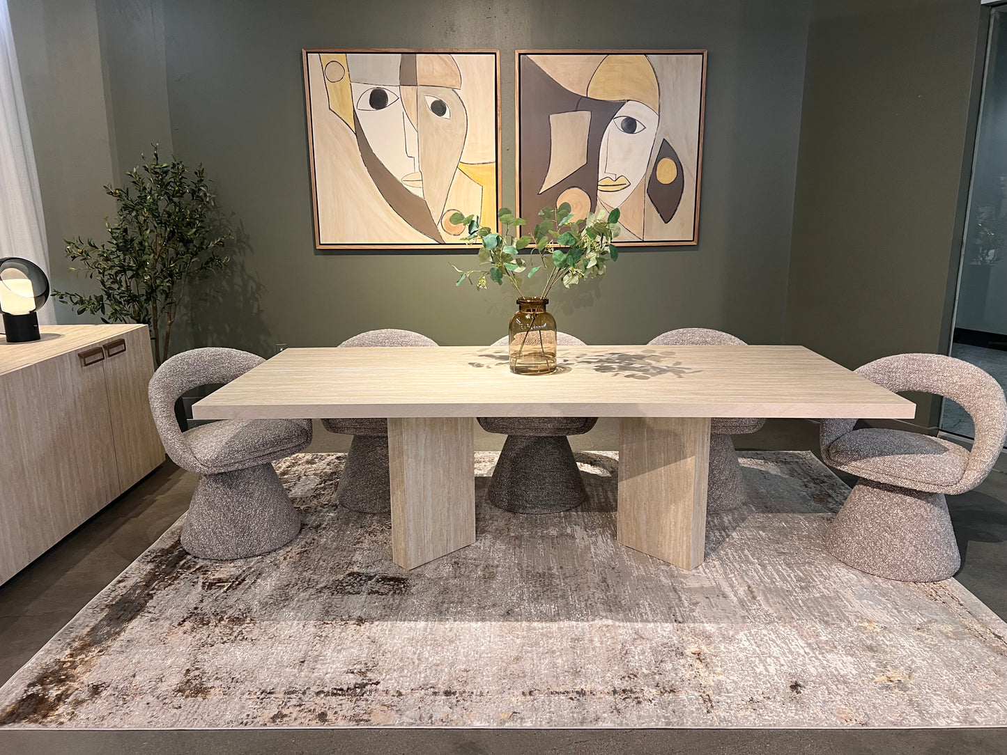 Cream & Gold Rug with Two-Tone Bronze and Copper Abstract Design - KAI 214