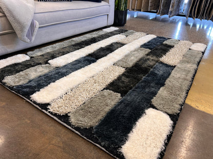 Shaggy Viscose Hand-Tufted Area Rug – Blue | SVD-76