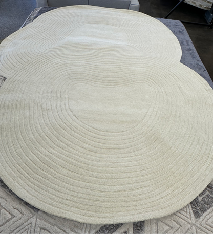 Ivory Hand-Tufted Wool Area Rug | Beluga Design 56