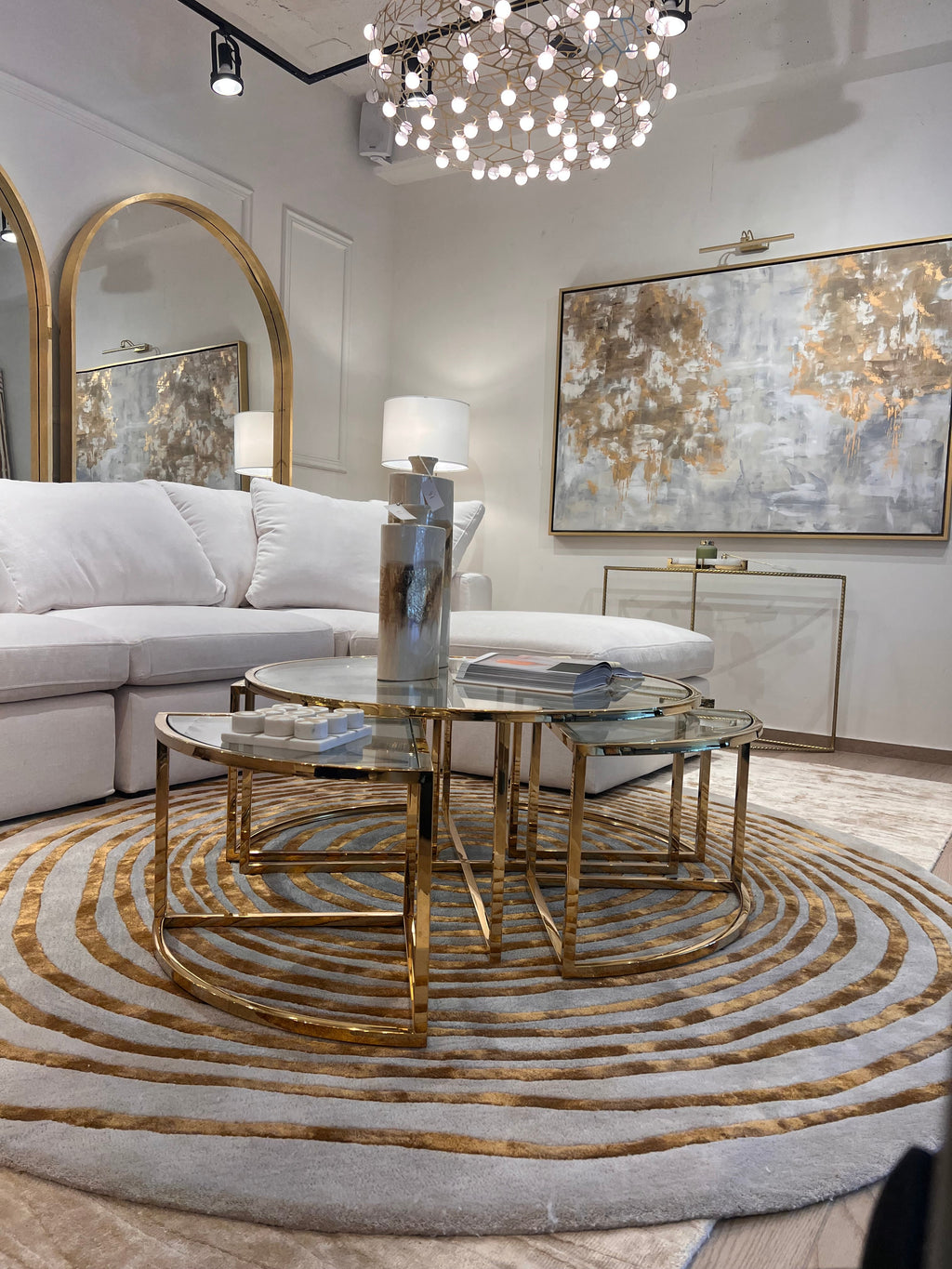Beluga Tufted Design 50 Round Area Rug