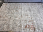 Abstract Cream Rug with Brick Orange and Earth-Tone Accents - KAI 301