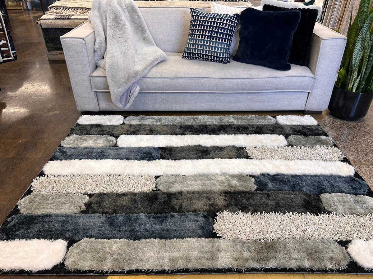 Shaggy Viscose Hand-Tufted Area Rug – Blue | SVD-76