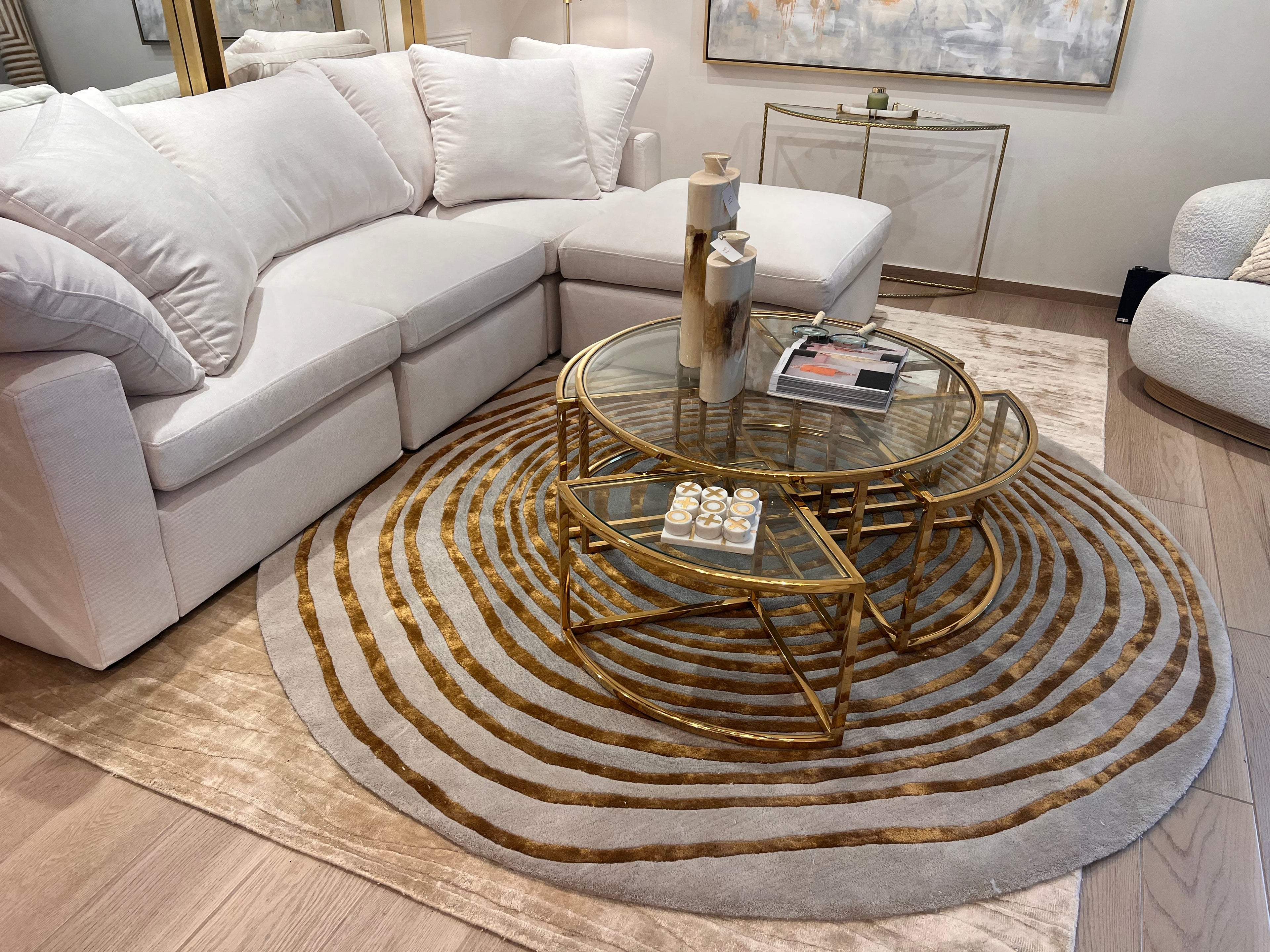 Beluga Tufted Design 50 Round Area Rug