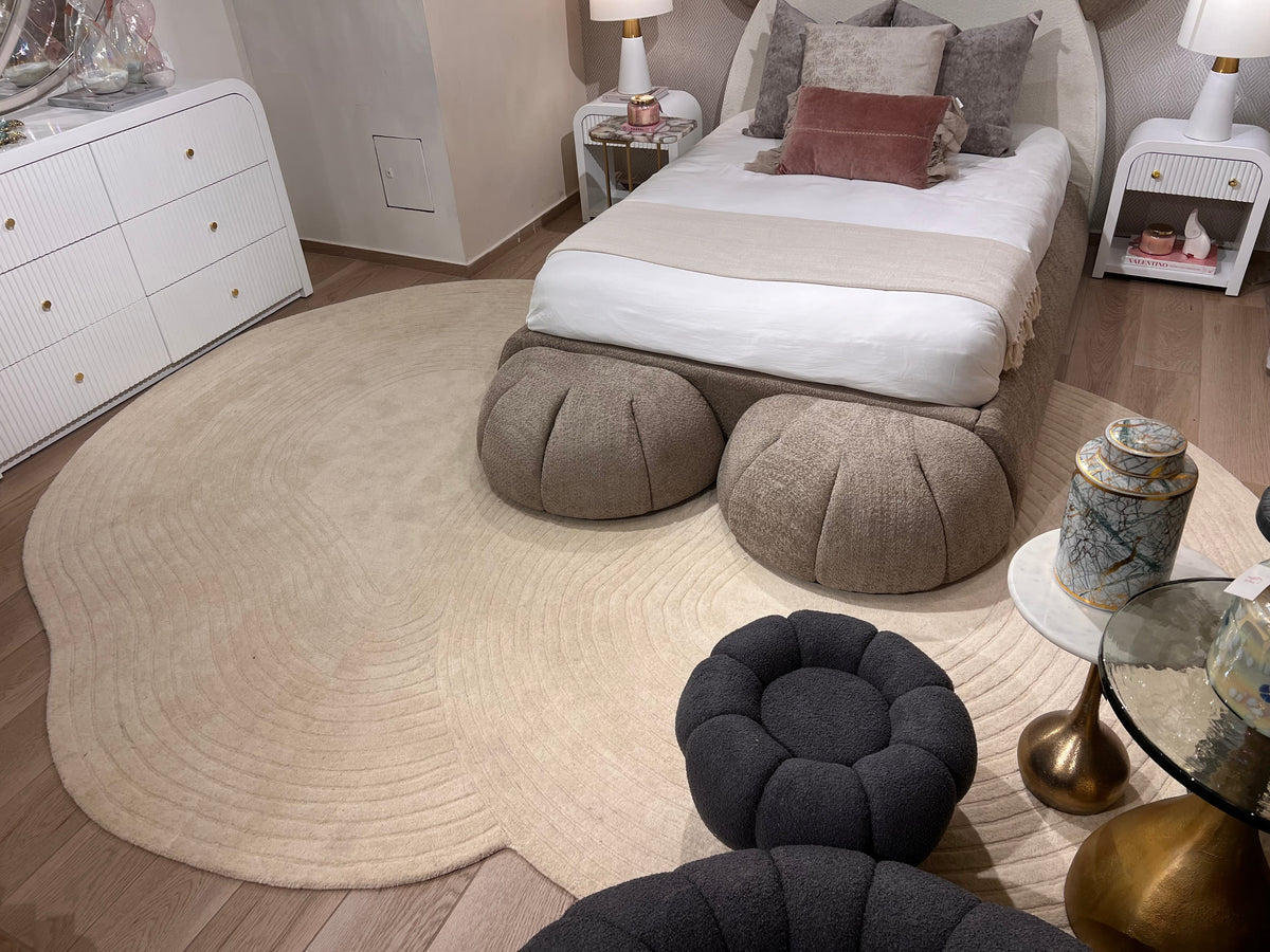 Ivory Hand-Tufted Wool Area Rug | Beluga Design 56
