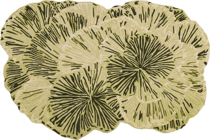 Hand-Tufted Green Wool Area Rug | Beluga Design 72