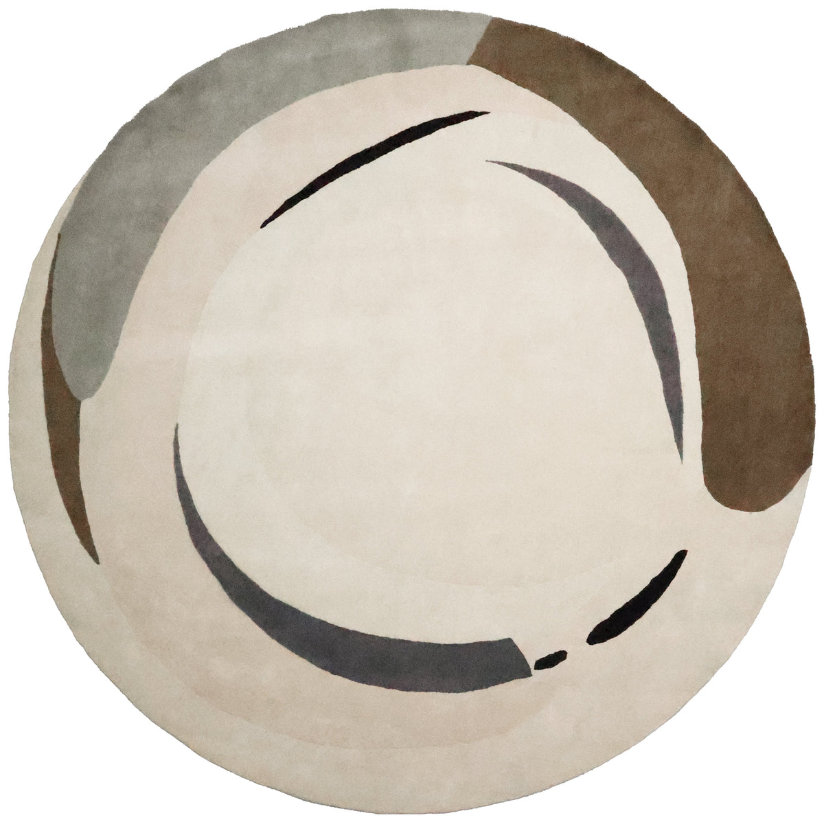 Hand-Tufted Wool Round Rug – Ivory Green | Beluga Design 78
