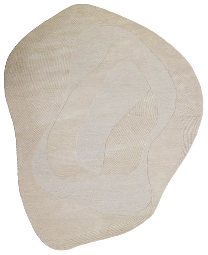 Hand-Tufted Ivory Wool Area Rug | Beluga Design 81