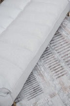 Cream-Based Viscose Rug with Subtle Bronze, Ivory & Grey Geometric Detailing - KAI 204