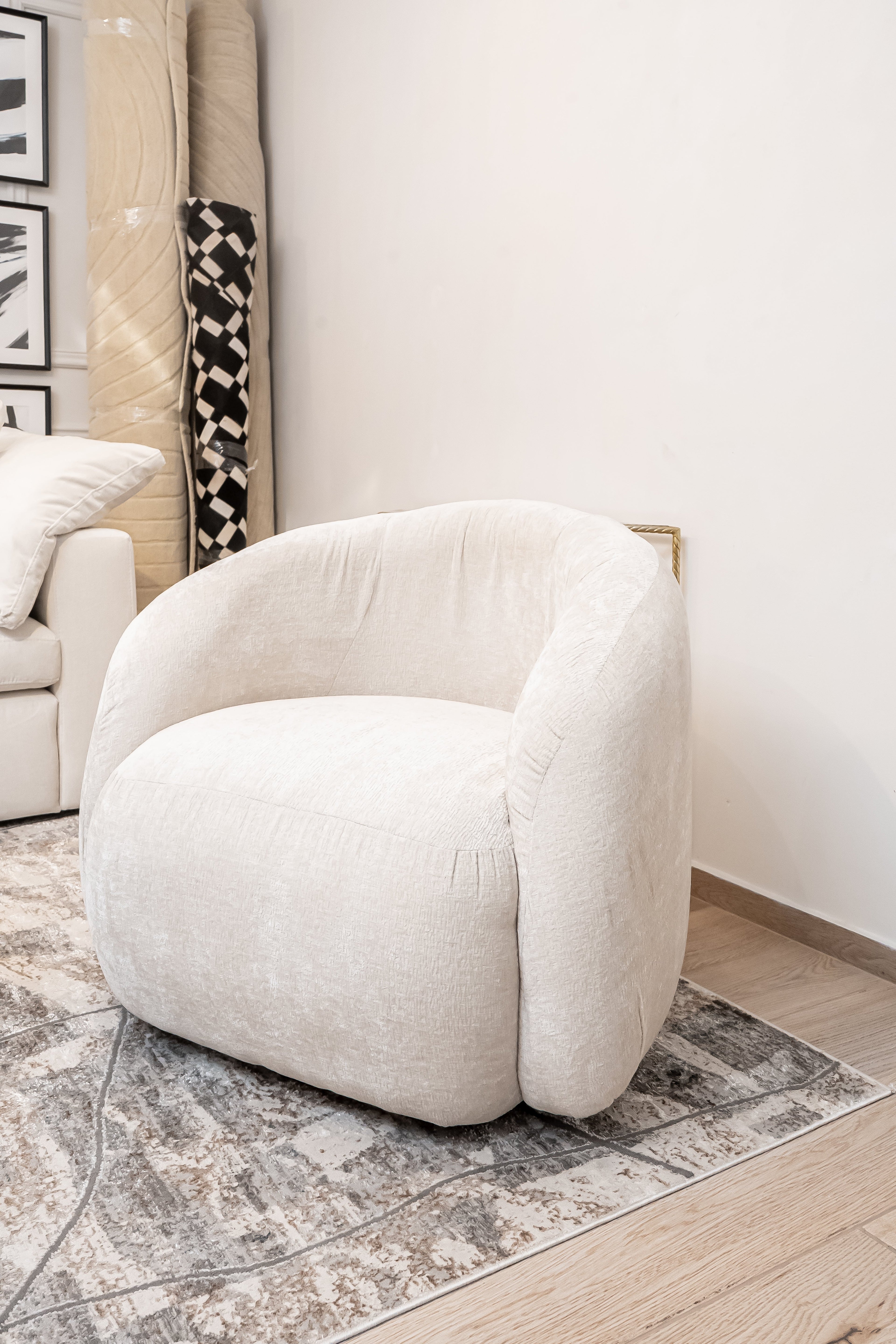Modern Charcoal Rug with Cream and Bronze Accents in Abstract High-Low Texture - KAI 206