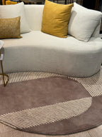 Beluga Tufted Design 61 Ivory Lt. Grey Round