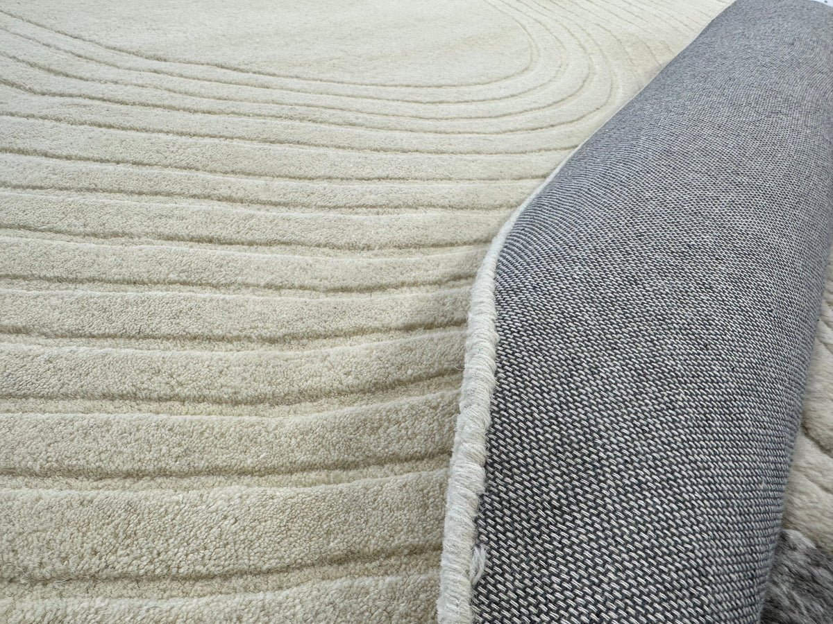Ivory Hand-Tufted Wool Area Rug | Beluga Design 56