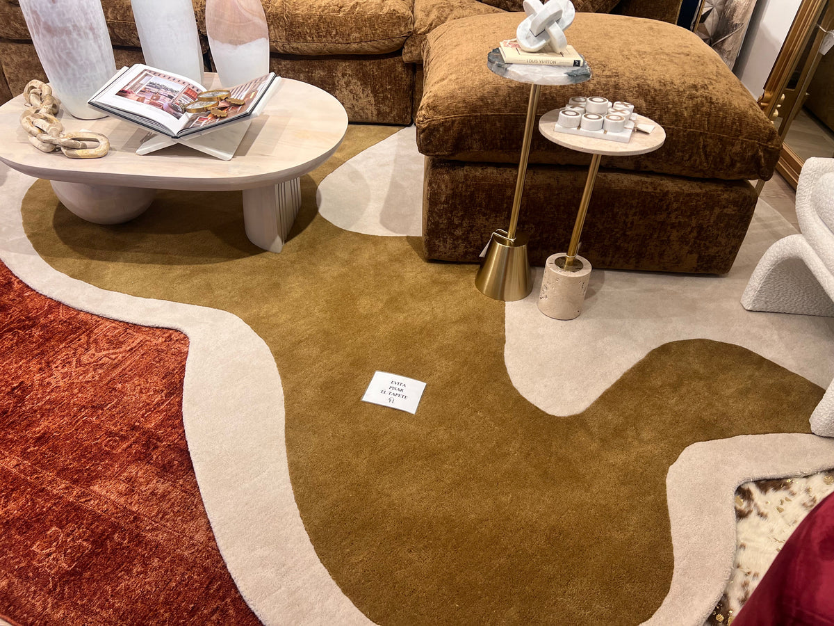 Hand-Tufted Ivory Gold Wool & Viscose Area Rug | Beluga Design 43