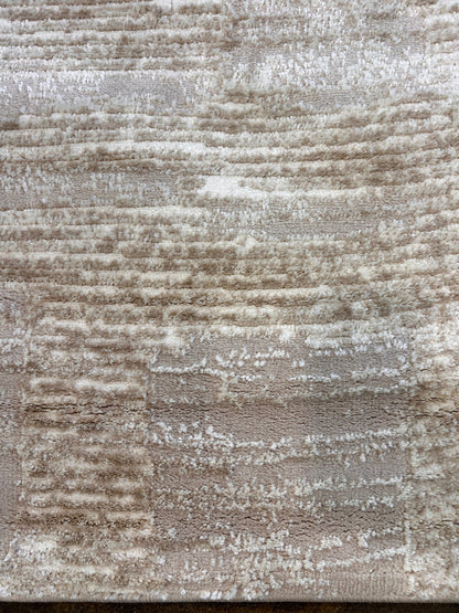 Beige and Mocha Toned Rug with Sculpted High-Low Surface - NUDE 23