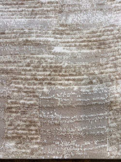 Beige and Mocha Toned Rug with Sculpted High-Low Surface - NUDE 23