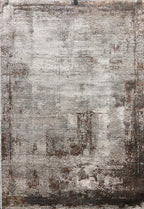 Cream & Gold Rug with Two-Tone Bronze and Copper Abstract Design - KAI 214