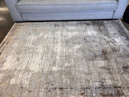 Cream & Gold Rug with Two-Tone Bronze and Copper Abstract Design - KAI 214