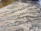 Two-Tone Light Grey Rug with Cream and Copper Abstract Design - KAI 216