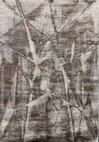 Soft-Touch Gold Beige Rug with Copper Two-Tone Design - KAI 218