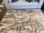 Soft-Touch Gold Beige Rug with Copper Two-Tone Design - KAI 218