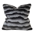 Decorative pillow with stripe pattern on a white background