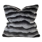 Decorative pillow with stripe pattern on a white background