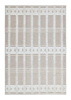 Cream/Beige Rug with Bohemian Motif and High-Low Soft-Touch Texture - TIA 104.