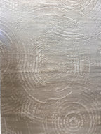 Bohemian Tone-on-Tone Creamy Beige Rug Crafted with High-Low Sandy Beige circle round Detail - NUDE 27