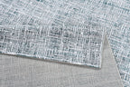 Fresh Cream Rug with Green and Silver Geometric Accents - Z240A
