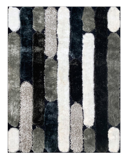Shaggy Viscose Hand-Tufted Area Rug – Blue | SVD-76