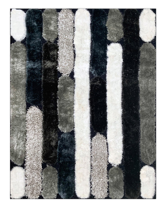 Shaggy Viscose Hand-Tufted Area Rug – Blue | SVD-76