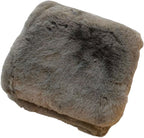 Luxe Smokey Gray Chinchilla Faux Fur Throw Blanket – Ultra-Soft Plush Warmth