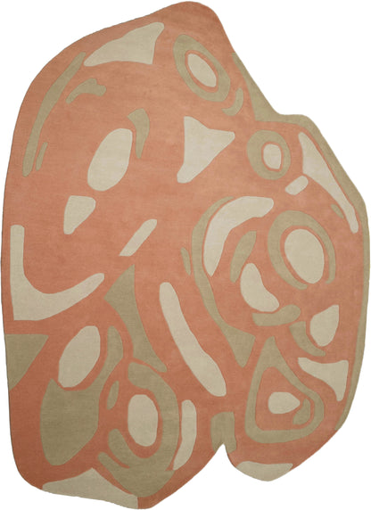 Hand-Tufted Ivory & Light Pink Wool Area Rug | Beluga Design 47