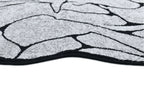 Silver-Toned with Bold Irregular Black Geometric Detailing - Z322A (POL807)
