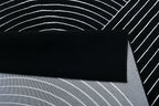 Black Area Rug with White Geometric Circle Design – Soft Touch - Z330B (POL812)