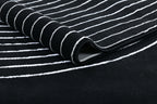 Black Area Rug with White Geometric Circle Design – Soft Touch - Z330B (POL812)