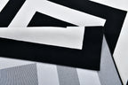 Black & White Geometric Square Area Rug – Soft Texture, Modern Design - Z341A (POL811)