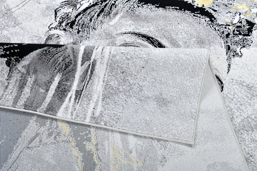 Soft-touch, Crowned Frida Kahlo, Light Grey, Black with a touch of Gold - Z342A