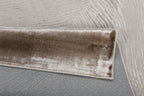 Soft-Touch Brown and Beige Rug with Metallic Copper Contrast Design - Z406A (POL816)