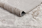 Soft-Touch Brown and Beige Rug with Metallic Copper Contrast Design - Z406A (POL816)