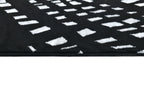 Modern Lustre Grid Rug – Black and Silver Tones - Z407A (POL820)