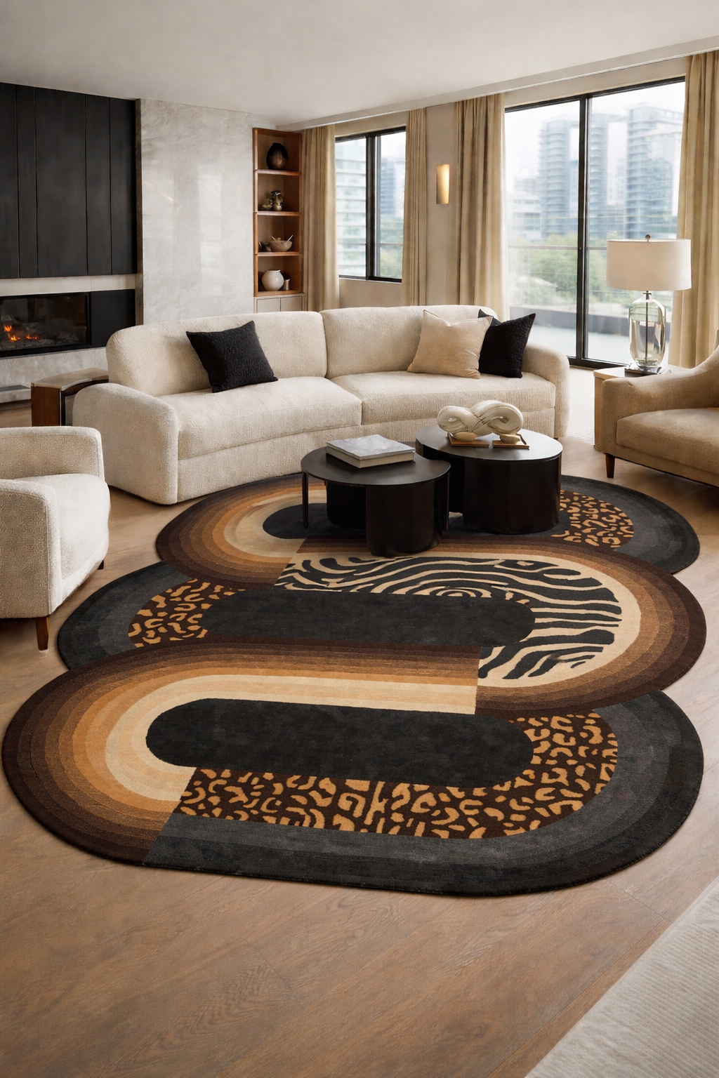Hand-Tufted Ivory & Light Grey Wool Area Rug | Beluga Design 45