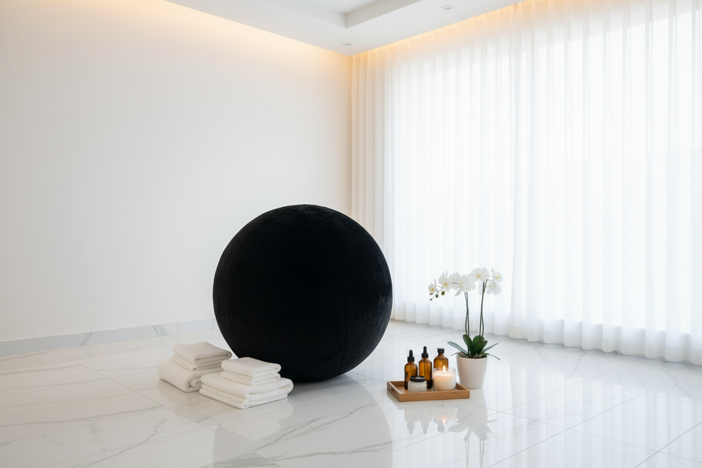 Style & Strength Ball – Chinchilla Faux Fur Seat for Home, Office & Exercise.