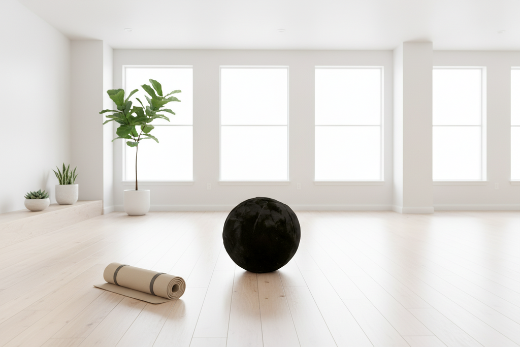 Style & Strength Ball – Chinchilla Faux Fur Seat for Home, Office & Exercise.