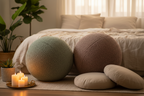 Style & Strength Ball – Lamb Faux Fur Seat for Home, Office & Exercise.
