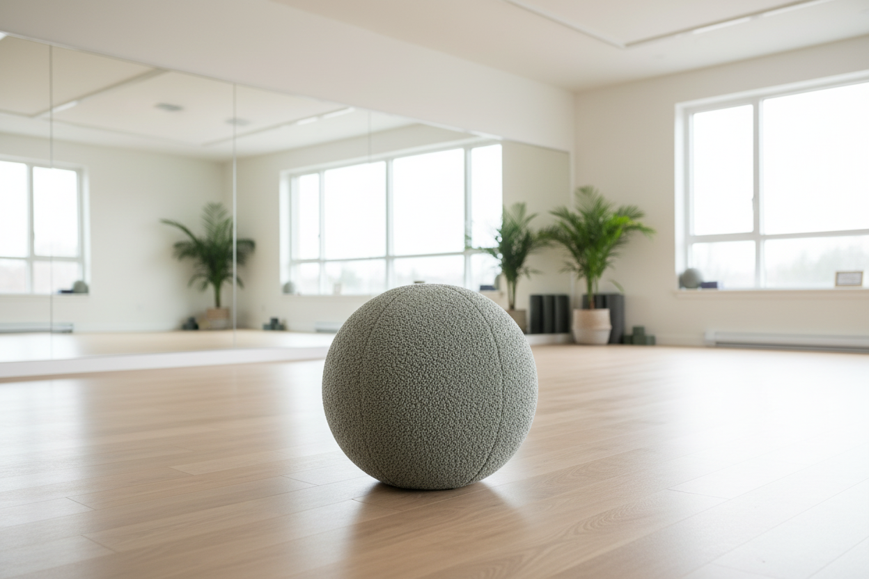 Style & Strength Ball – Lamb Faux Fur Seat for Home, Office & Exercise.