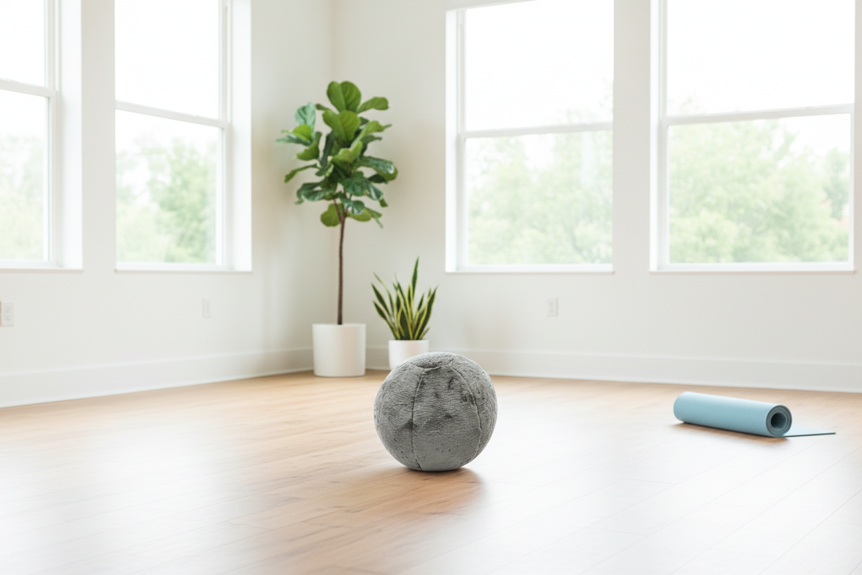 Style & Strength Ball – Chinchilla Faux Fur Seat for Home, Office & Exercise.